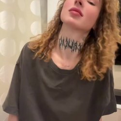 Curly Polly Flashed her Small Tits 🥰🤤